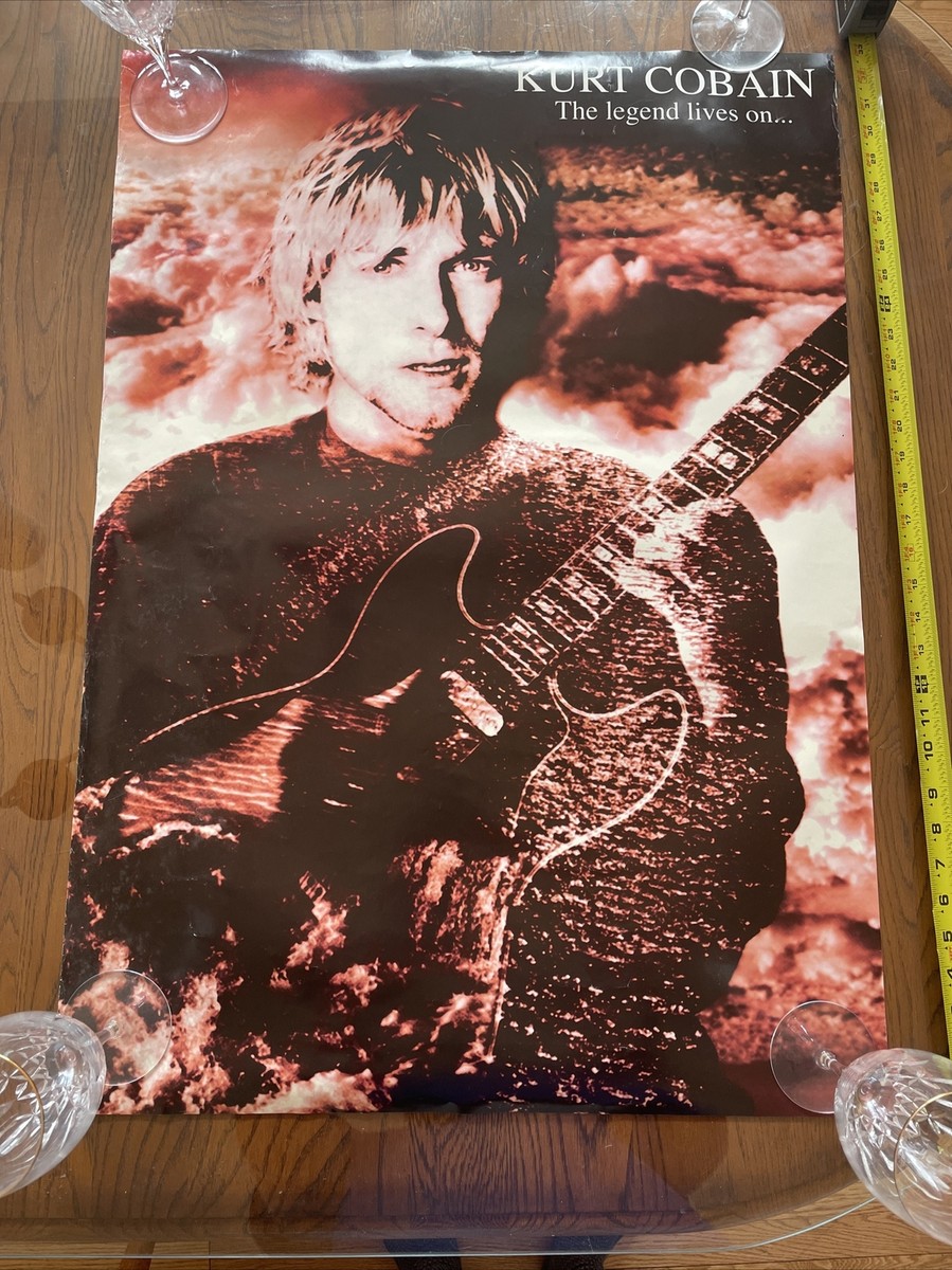  COBAIN ポスター vintage Nirvana Vintage Nirvana Poster Kurt Cobain 33 X 23.5 Inches Legend Lives