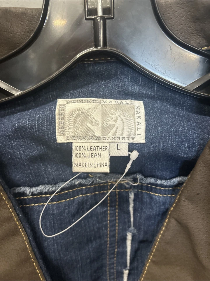 Alberto Makali 100% кожи и 100% Jean куртка размер LG - Изображение 3 из 4