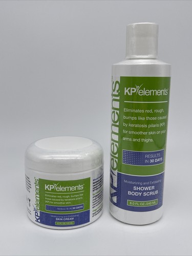 KP Elements Körperpeeling & Peeling Hautcreme Set für Keratosis pilaris B11