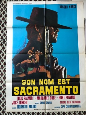 Original Filmplakat Son nom est Sacramento 1971 Spaghetti Western French Grande