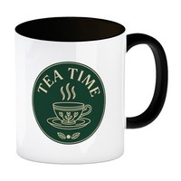 Tea Time Kaffeebecher In Schwarz Mit Teetasse FüR Tee-Liebhaber