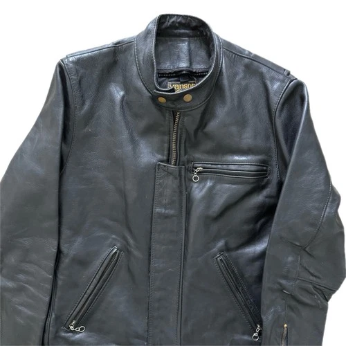 Vintage Vanson Men’s 42 Cafe Racer Style AZ Motorcycle Leather Jacket image 4