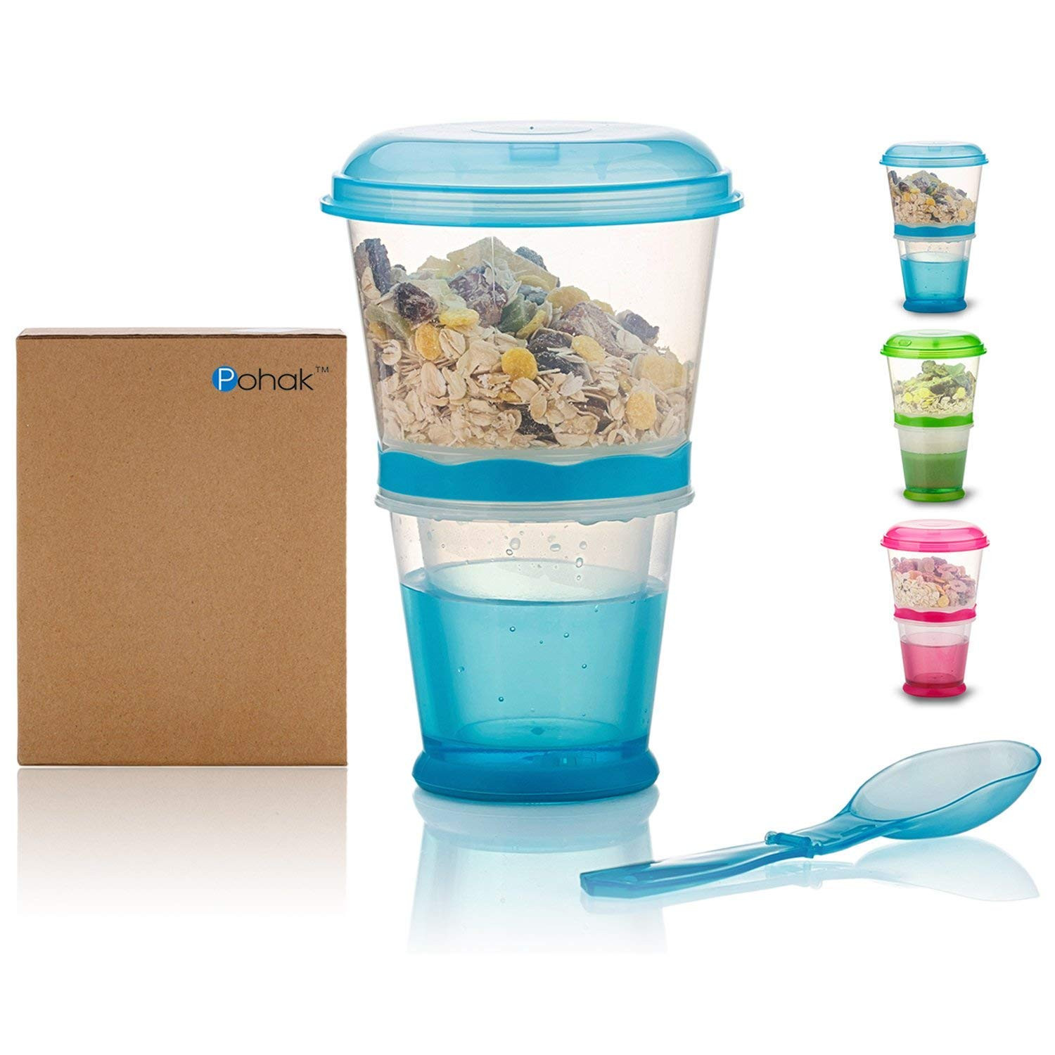 Cereal on the Go Cups Breakfast Drink Cups Portable Yogurt a