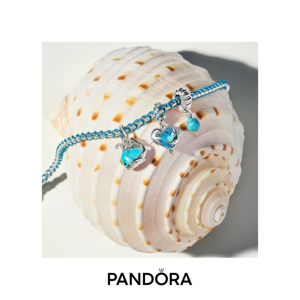 Pandora Charm-Anhänger Damen Türkisfarbener Stein Silber 793901C01 - Bild 4 von 4