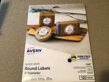 Avery Easy Peel Print-to-the-Edge Label - 2" Diameter 10 / Pack Circle