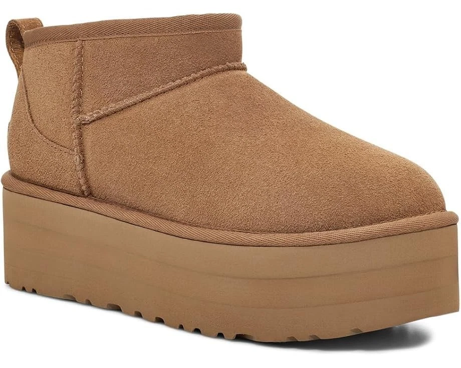 ✈Botas de plataforma UGg clásicas ultra mini para mujer en castaño/ Foto 2 de 4