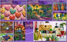 Lot of 8 Puzzlebug CraZart Jigsaw Puzzles 3 500   5  350 Piece Small Pieces