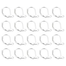 100Pcs LeverBack Earring Hooks French Ear Wire Earring Hook Silver