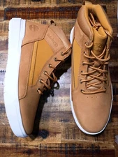 Mens Timberland Allston MidLace Prem. Leather Sneaker Boot Wheat Sz 9.0 New Box