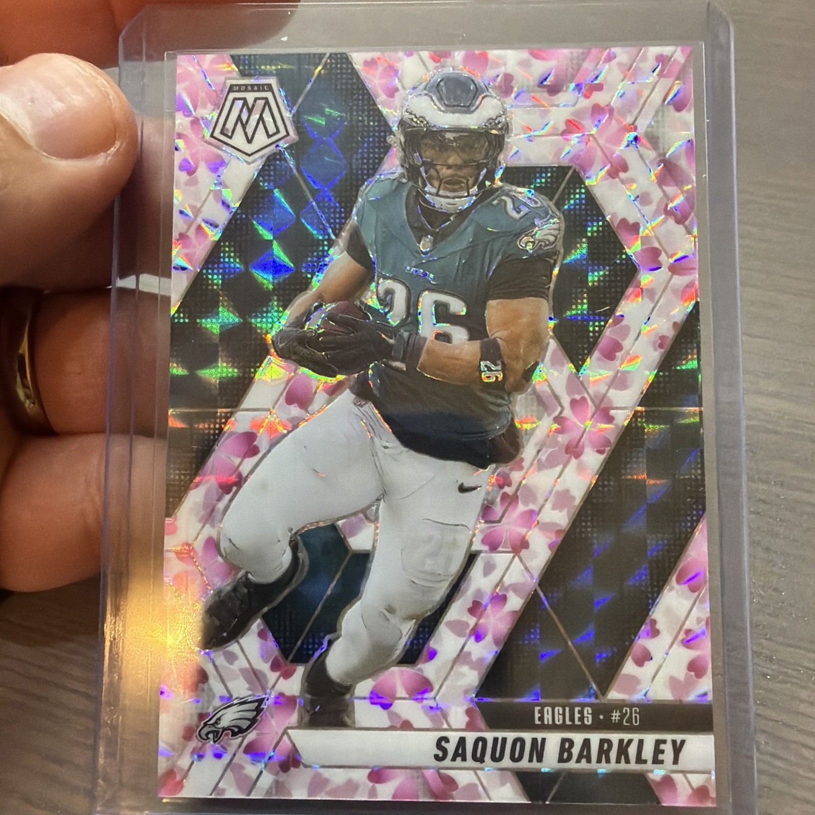 2025 Panini Mosaic Saquon Barkley Cherry Blossom /20 Eagles #212
