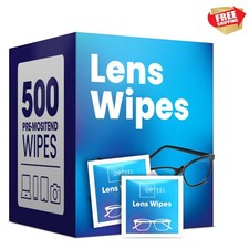 Pre-Moistened Eyeglass Cleaning Wipes - 500 Count, Gentle Effective for Lenses