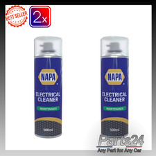 2x NAPA Electrical Cleaner Cleans Electrical Components Quick Drying No Residue