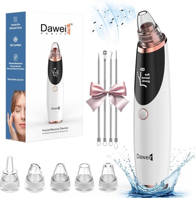 Blackhead Remover Pore Vacuum for Face & Nose   Deep Cleansing White 