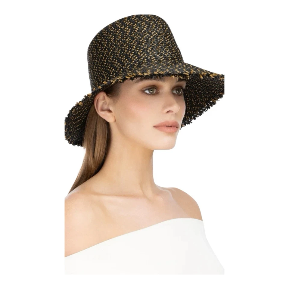 Eric Javits сплетенный Squishee ведро шляпа черный пятна женщин один размер - Изображение 3 из 4