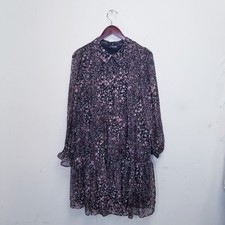 Yours Womens Floral Sheer Black Dress Size UK18/ US14