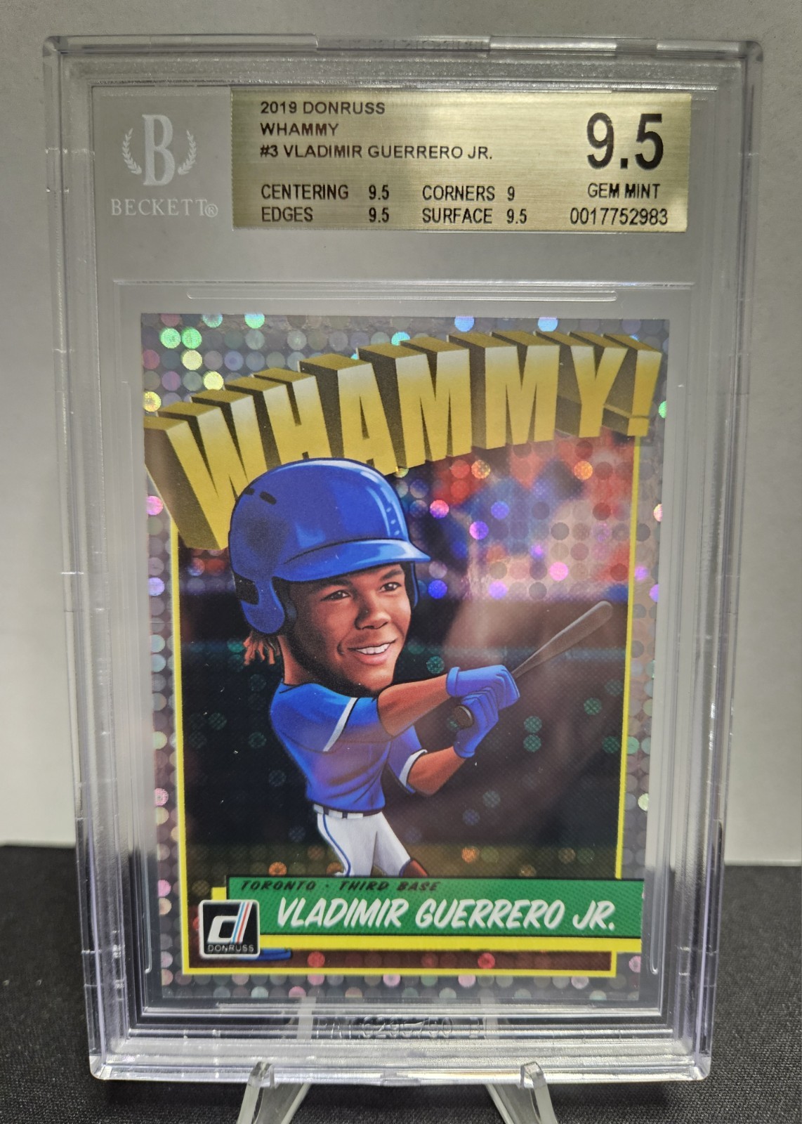 2019 Donruss Whammy! Vladimir Guerrero Jr. RC #W3 - BGS 9.5 GOLD LABEL