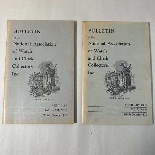 Bulletin National Association Watch & Clock Collectors Lot of Two 1963 & 1966