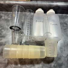 12pc. Set Of Used Black Room Supplies, Including Vintage Eastman Kodak Beaker