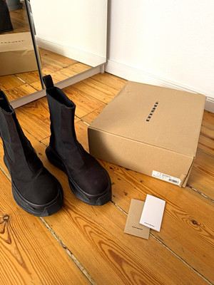 Rick Owens BEATLE ABSTRACT Chelsea Boots Schwarz EU 45