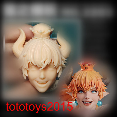 1:6 1:12 1:18 Anime Elf Ear Girl Head Sculpt for 12'' 6'' 3.75''Action Figure