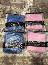 African Bath Sponge Set 4 Pack Exfoliating Mesh Shower Scrubber Long Cloth