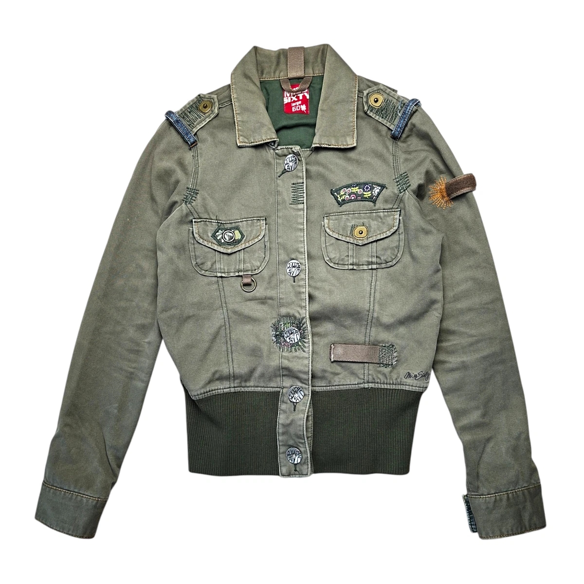 Sixty Miss ミリタリージャケット Sixty Miss Cropped Thrift Holy – (S) Jacket Denim ジャケット・アウター