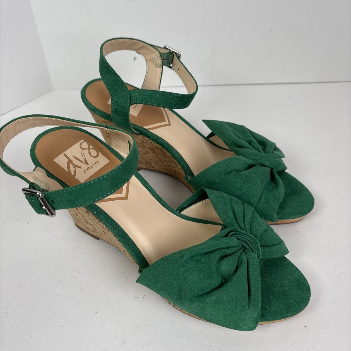 Dolce Vita Green Wedge Sandals Heels Size