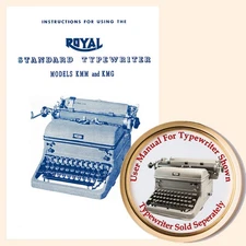 Royal KMG Typewriter Owner's Manual User Manual Instruction Manual Booklet