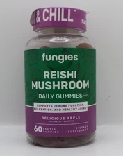 Reishi Mushroom Gummies, Delicious Apple, 60 Pectin Gummies 12/2026