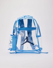 New NIKE JORDAN Jumpman Clear School BACKPACK - University Blue 18" x 12" x 5" 