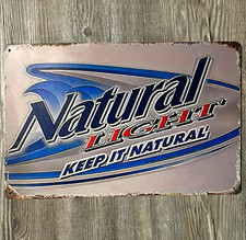 Natural Light Beer Keep It Natural 8 X 12 Vintage Novelty Metal Sign New!