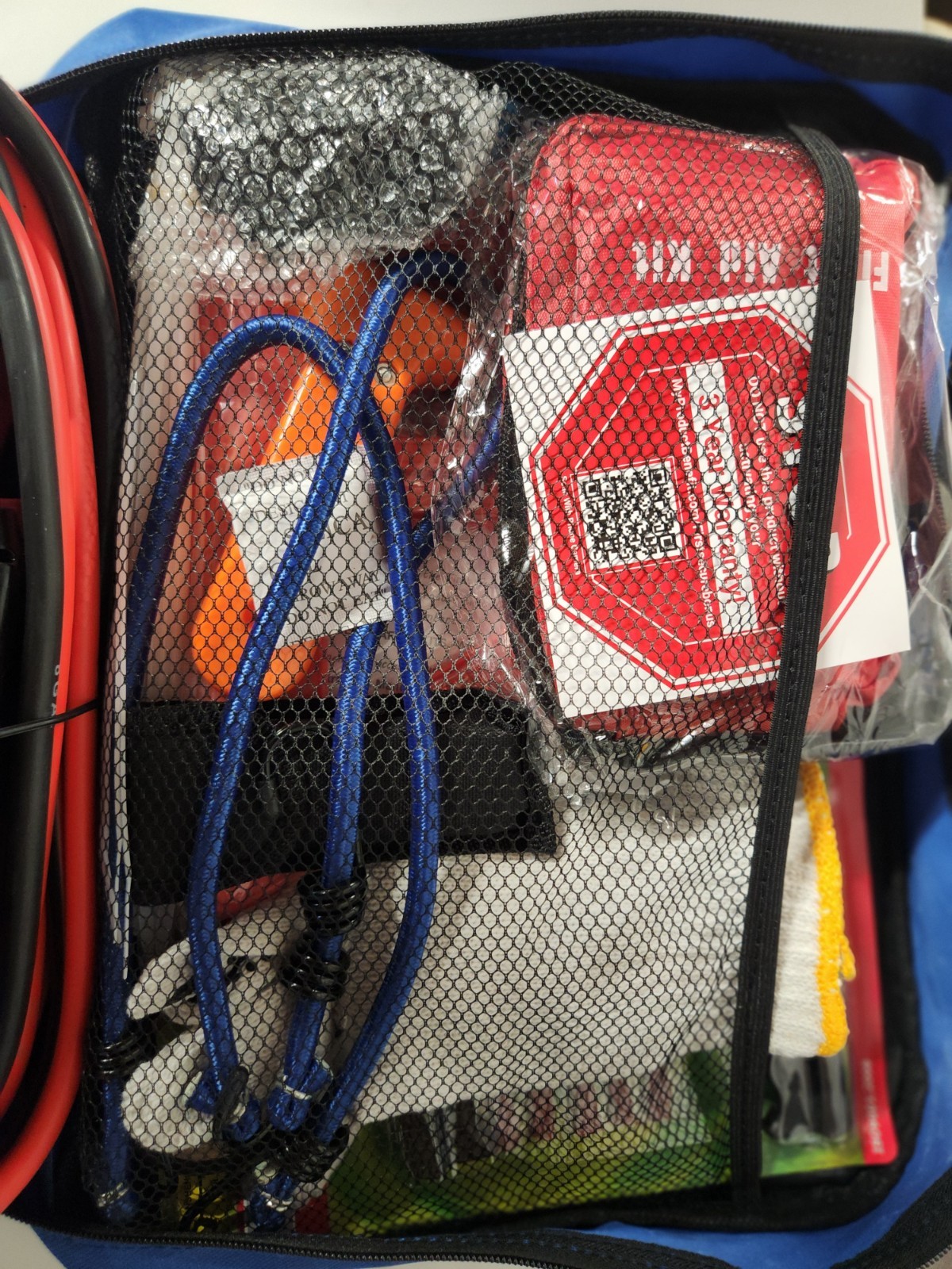 90-Piece Car Emergency Roadside Tool Set & Safety Kit 