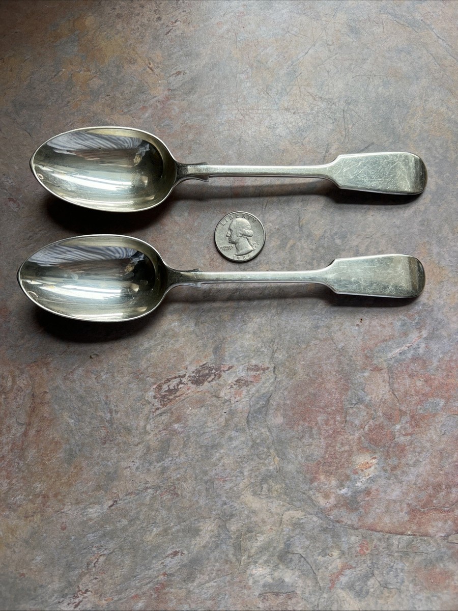 Antique Mappin Bros Sterling Silver Spoons 50g 7.25” No Mono Pair