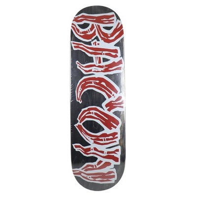 Bacon Skateboard Deck Logo Veneer Black 10'' x 33''