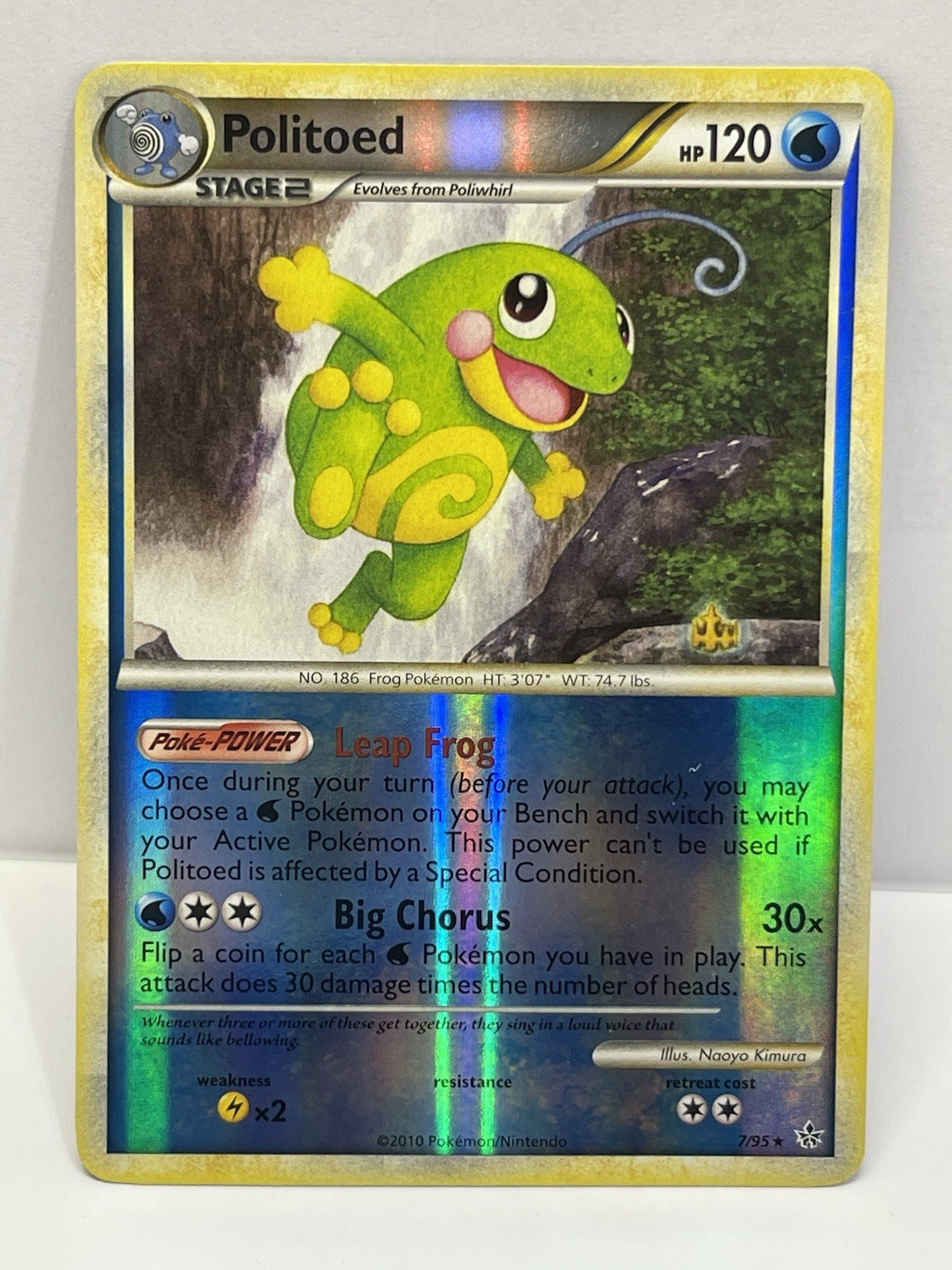Politoed - 7/95 HGSS Unleashed Reverse Holo⭐️NM😱🔥