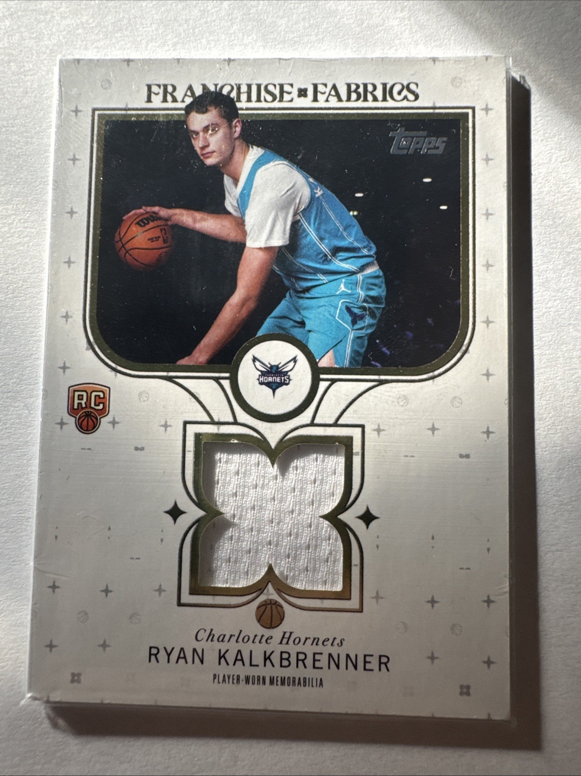 2025-26 Topps Ryan Kalkbrenner Franchise Fabrics #FF-RK Hornets Rookie RC