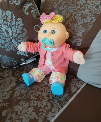 Cabbage Patch Kids BabyLand Exclusive Golden Yellow Hair Blue Eyes Paci