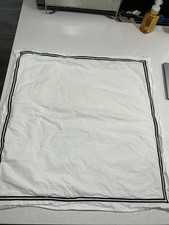 Restoration Hardware Italian Hotel Satin Stitch Euro Sham White Black