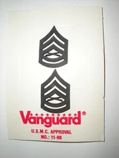 USMC GUNNERY SERGEANT SUBDUED METAL COLLAR RANK- 1 PAIR