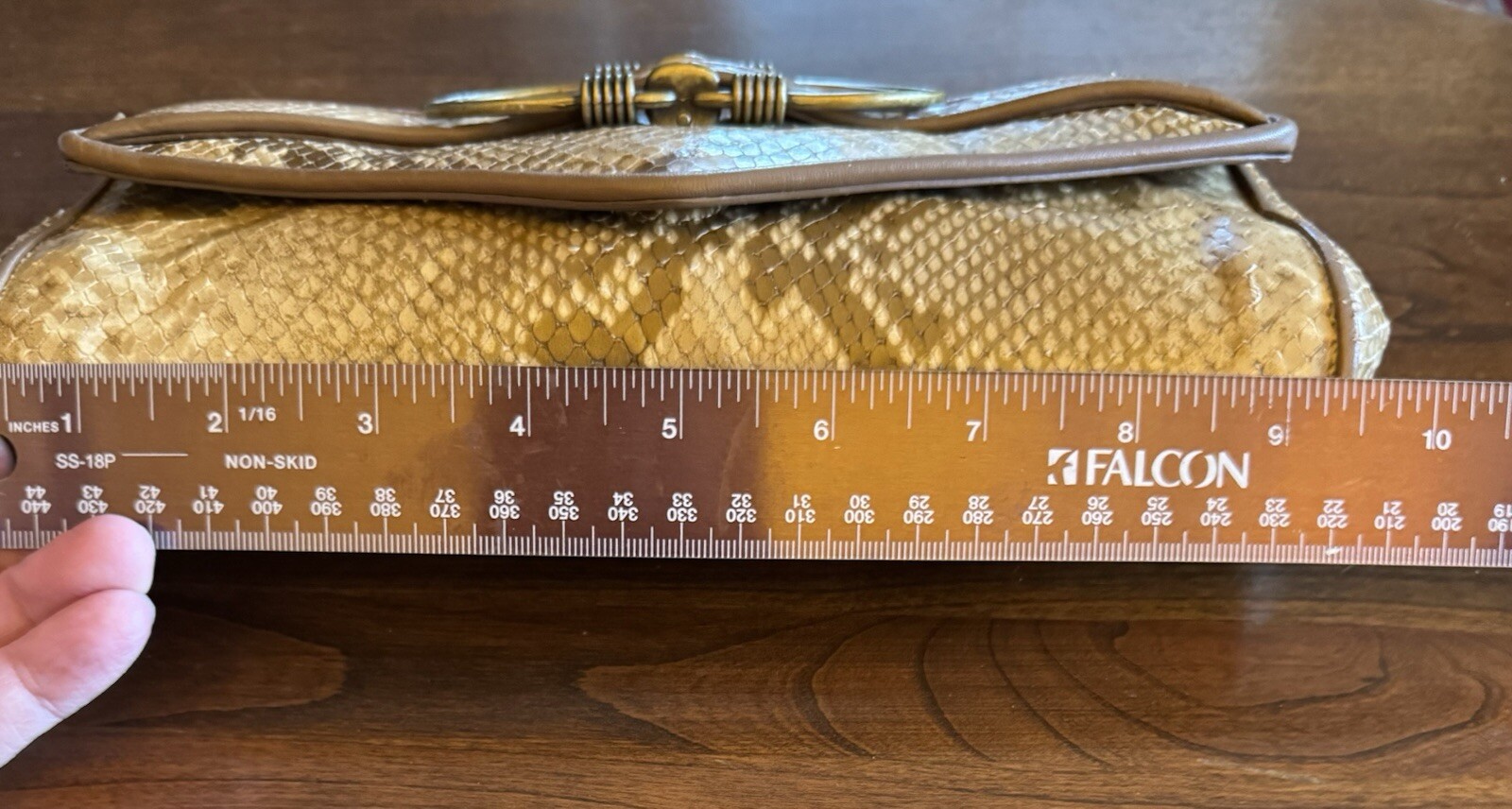 Cole Haan Clutch Nude Python Snake Pattern - image 4