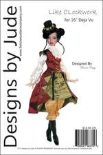 Like Clockwork Doll Clothes Sewing Pattern for 16" Deja Vu Dolls Tonner