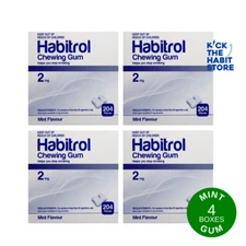 Habitrol Gum 2mg Mint  816 Pieces 4 Boxes x 204 pcs  Sugar Free 2027+
