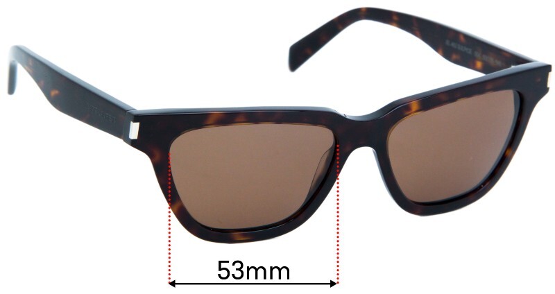 Lenti da sole di ricambio SFx adatte a Saint Laurent SL 462 SULPICE larghe 53 mm