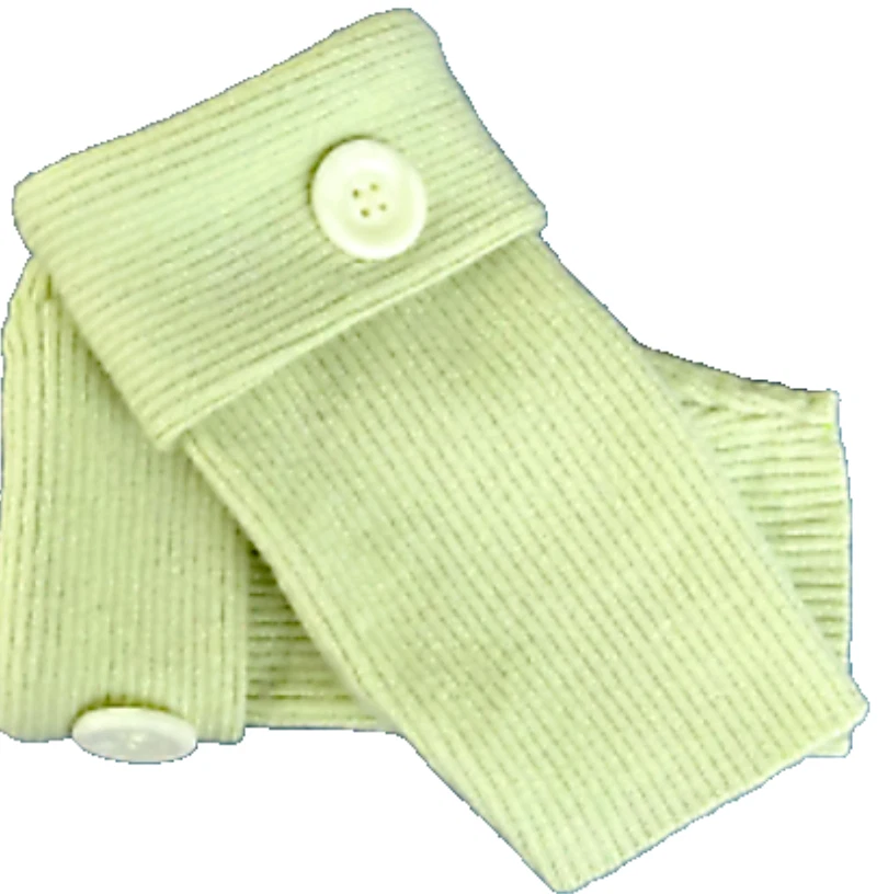 FINGERLESS GLOVES GREEN LIGHT 100% MERINO WOOL M MEDIUM MITTEN ARM WARMERS WOMEN