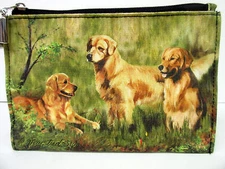 New Golden Retriever Dog Zippered Handy Pouch Make-up/Coin Purse Ruth Maystead