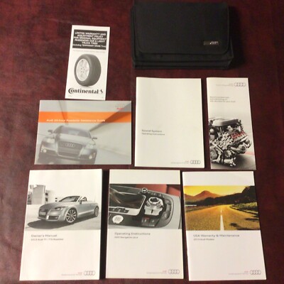 2013 AUDI TT & TTS ROADSTER COMPLETE OWNERS MANUAL BOOKS NAV & MAINT GUIDE CASE
