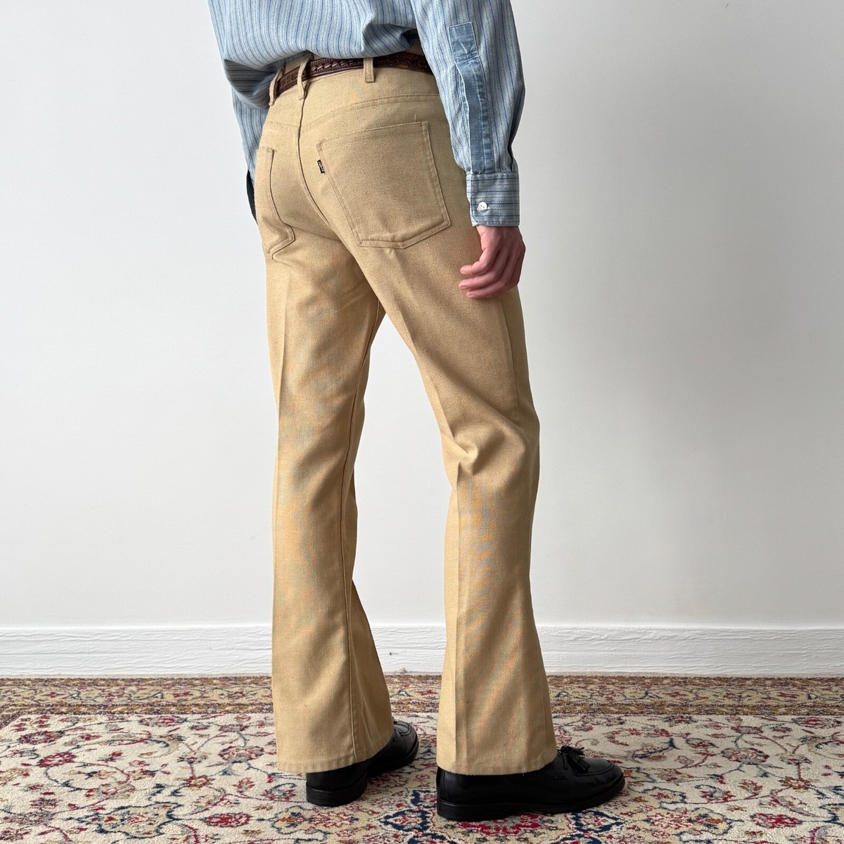 LEVI’S STA-PREST BIGE TALON Levis Sta-Prest Brown Big E Talon Ribbed Corduroy Zip Pants