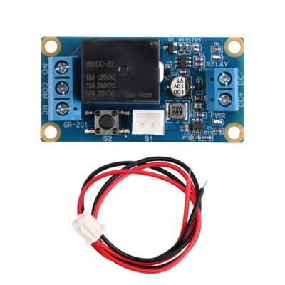 DC5-28V wide voltage 1-Channel Single Button Bistable Self-Locking Relay Module