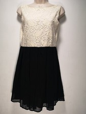 Pink Boutique Black / White Lined Sleeveless Midi Sheath Dress - Size 12