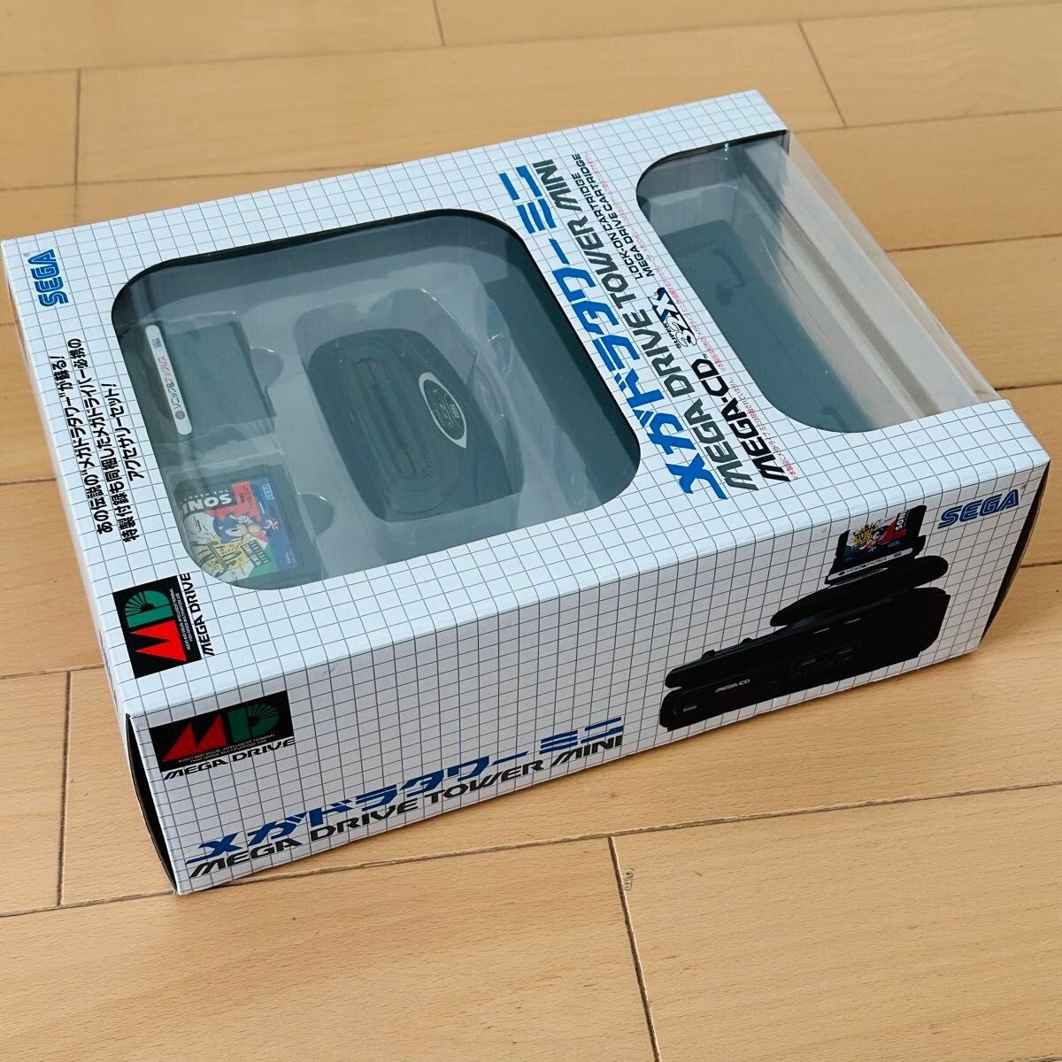 SEGA Mega Drive Tower Mini Mega-CD 32X Video Game With Box